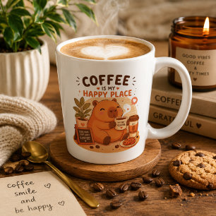 Latte Caneca de Café de Capivara Fofa   Lat de Amante de