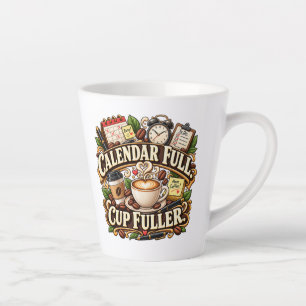Latte Caneca de Café de Escritório Calendário Cheio Xíca