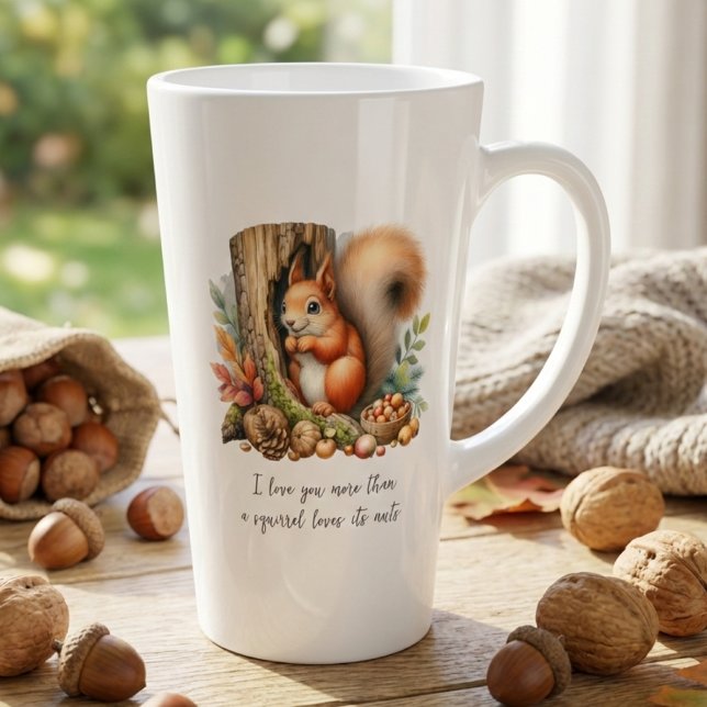 Latte Caneca de Café de Esquilo Engraçado – Citação Româ (Criador carregado)