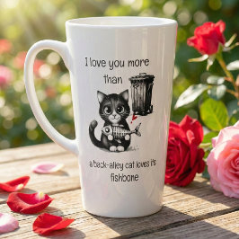 Latte Caneca de Café de Gato Engraçado – Trocadilho de E