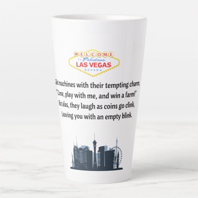 Latte Caneca de café de Las Vegas (Frente)