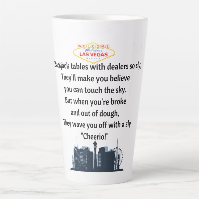 Latte Caneca de café de Las Vegas (Frente)
