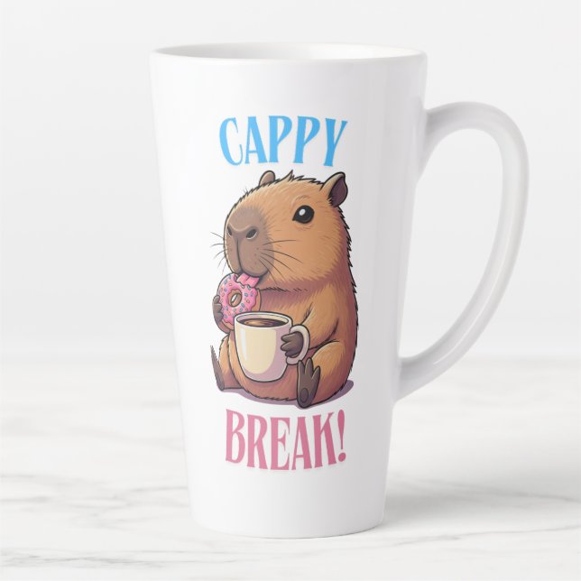 Latte Caneca de Café do Capivara Fofo | Anima Fofa (Direita)