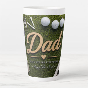 Latte Caneca de café do Dia dos Pais Golf Dad