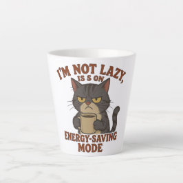 Latte Caneca de Café do Gato Mal-Humorado Engraçado