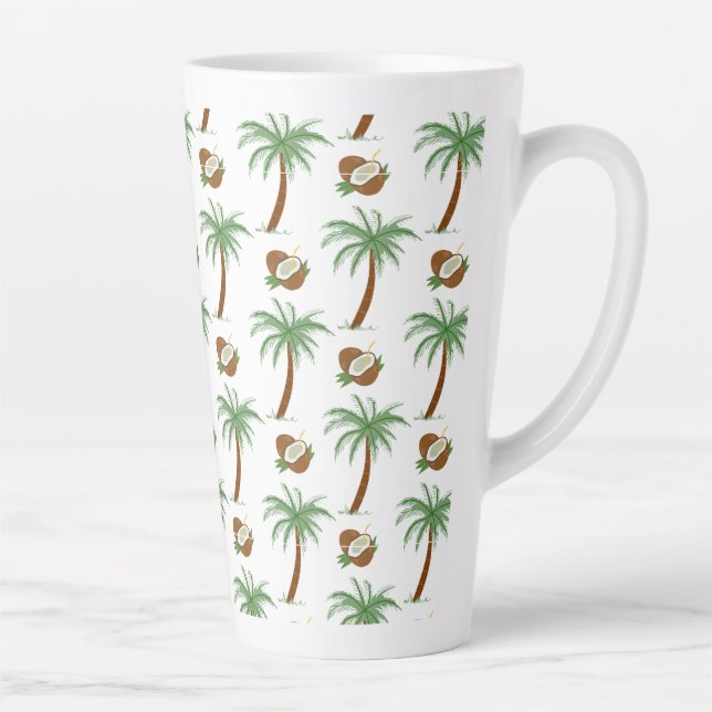 Latte Caneca de Café do Paraíso de Verão da Palmeira de  (Direita)