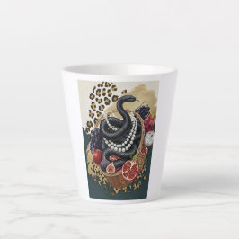 Latte Caneca de Café Ecletica de Cobra com Pérolas, Chic