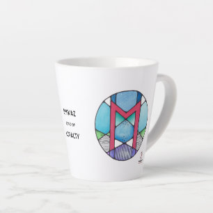 Latte Caneca de Café Ehwaz em Art Nouveau – Lealdade!