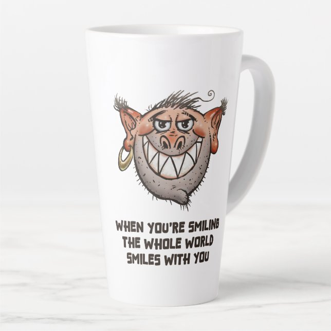 Latte Caneca de café engraçada (Ângulo direito)