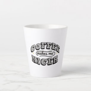 Latte Caneca de Café Engraçada - "Café Me Torna Mais Sim