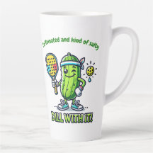 Caneca de café engraçada de pickleball, utensílios