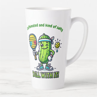 Latte Caneca de café engraçada de pickleball, utensílios