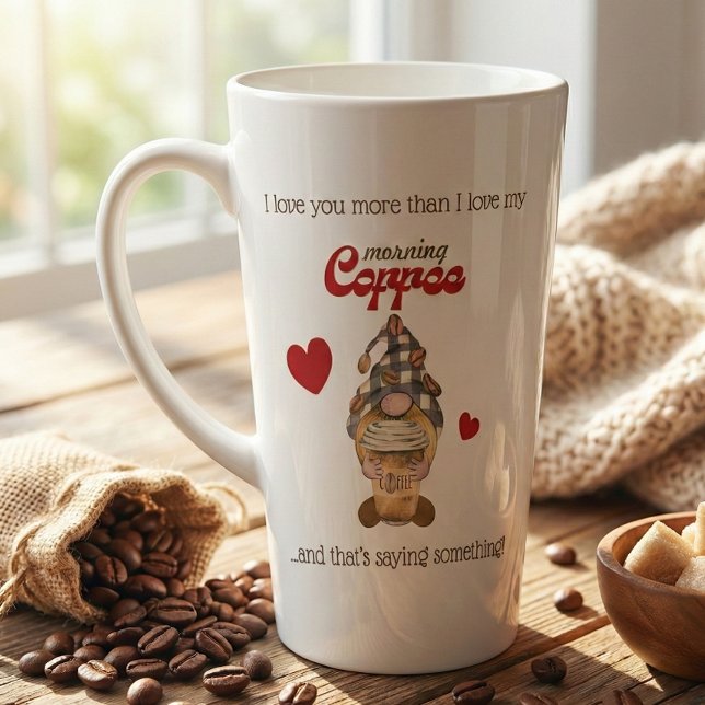 Latte Caneca de Café Engraçada – Gnome do Café para Namo (Criador carregado)
