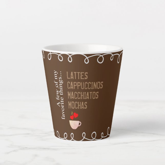 Latte Caneca de Café Favorita (Frente)