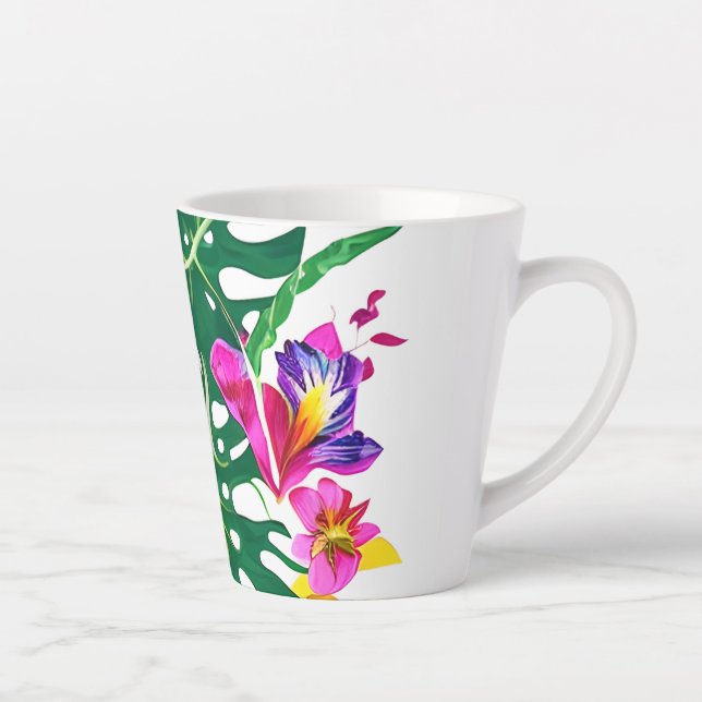 Latte Caneca de Café Floral Paradise (Direita)