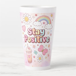 Latte Caneca de Café "Fofa, Continue Positivo" |