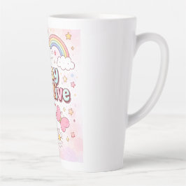 Latte Caneca de Café "Fofa, Continue Positivo" |