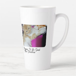 Latte Caneca de Café Grande Feliz Meowlidays Engraçado p