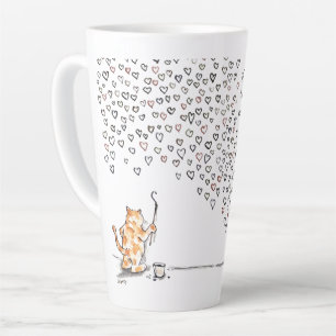 Latte Caneca de café Hearts By Cat