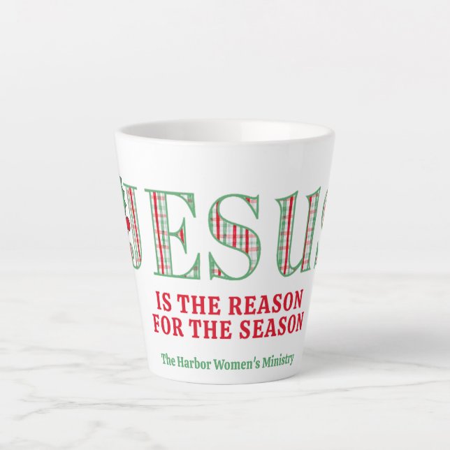 Latte Caneca de Café Jesus É A Razão (Frente)