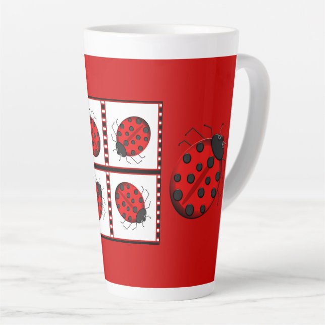 Latte Caneca de Café Lady Bug (Ângulo direito)