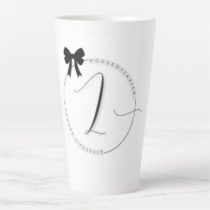 Latte Caneca de Café Lavish Signature Bow Aesthetic Latt