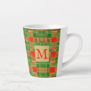 Latte Caneca de Café MAC GREGOR TARTAN + Inicial