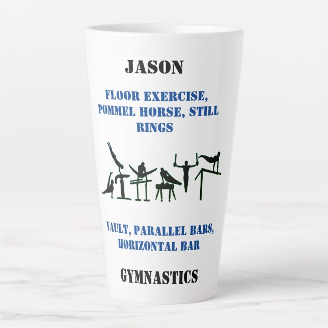 Latte Caneca de Café Masculino de Ginástica (Frente)