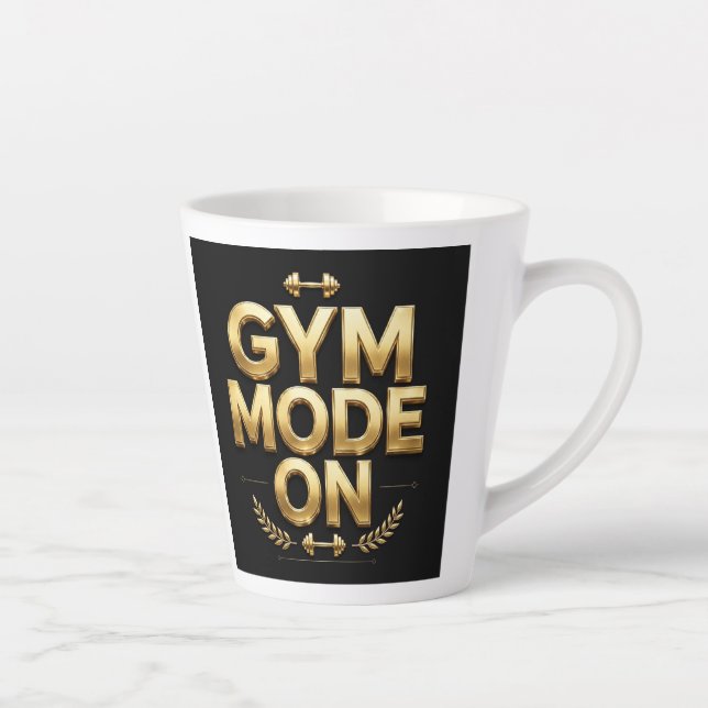 Latte Caneca de Café Modo Academia Dourada - Caneca de C (Direita)