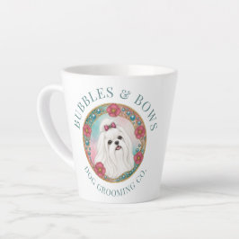 Latte Caneca de Café para Cabeleireiro de Cães Malteses