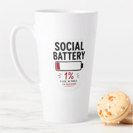 Latte Caneca de Café para Introvertidos Engraçados | Bat