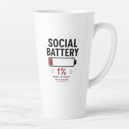Latte Caneca de Café para Introvertidos Engraçados | Bat