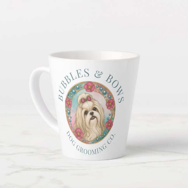 Latte Caneca de Café para Tosa de Cães Shih Tzu (Ângulo esquerdo)