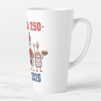 Latte Caneca de café patriótica engraçada com gansos bob