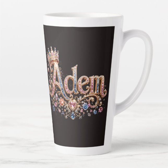 Latte Caneca de Café Personalizada Adam Crown (Direita)