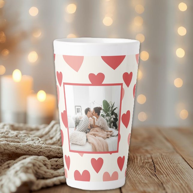 Latte Caneca de Café Personalizada com Foto em Coração p (Criador carregado)