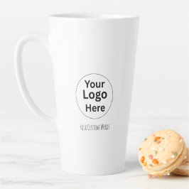 Latte Caneca de Café Personalizada com Logo e Texto