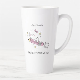 Latte Caneca de Café Personalizada Coordenadora de Caos