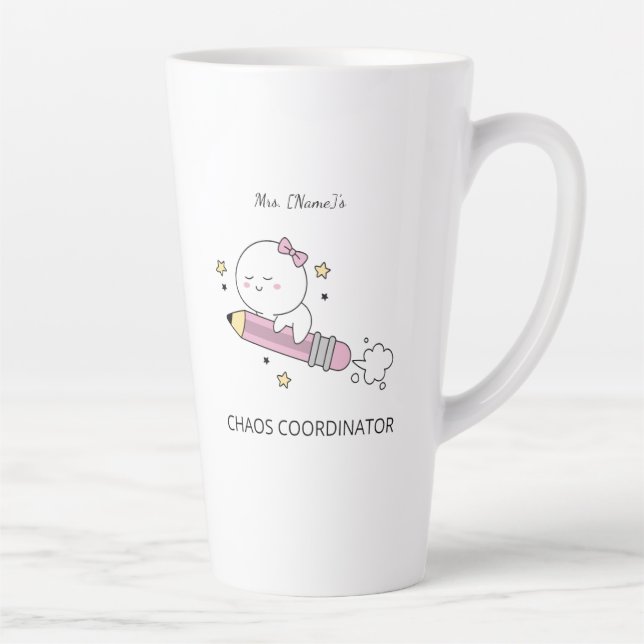 Latte Caneca de Café Personalizada Coordenadora de Caos (Direita)