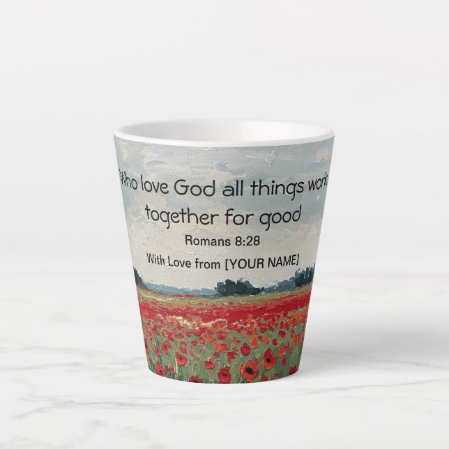 Latte Caneca de Café Personalizada Cristã (Frente)