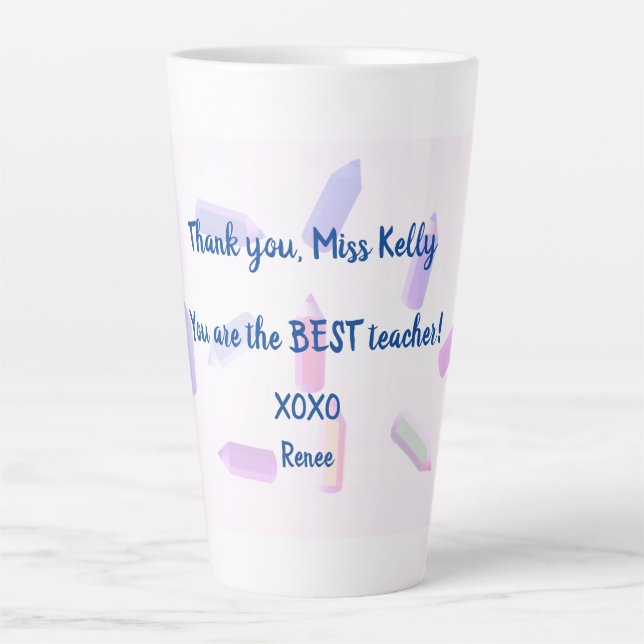 Latte Caneca de Café Personalizada de Agradecimento para (Frente)