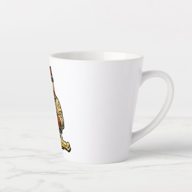 Latte Caneca de Café Personalizada de Gato Siamês Soldad (Direita)