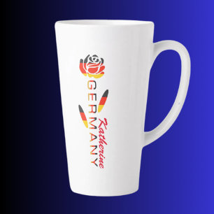 Latte Caneca de Café Personalizada Grande com a Bandeira