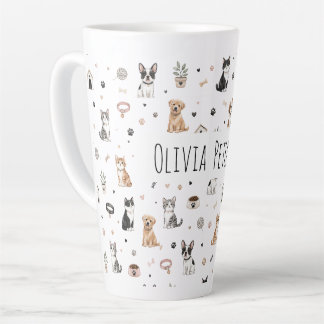 Latte Caneca de Café Personalizada para Amantes de Anima