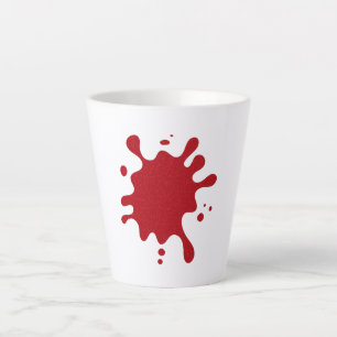 Latte Caneca de Café Personalizável Vermelho Tomate Spla