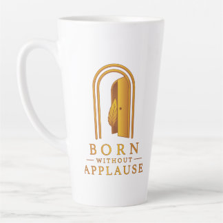 Latte Caneca de Café Porta Dourada e Pena Inspiradora
