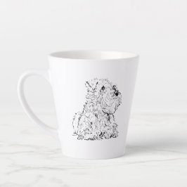 Latte Caneca de Café Schnauzer Miniatura, Amante de Cach