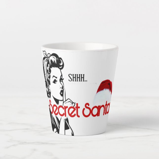 Latte Caneca de Café Secret Santa (Frente)