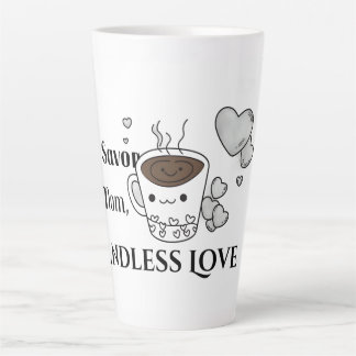Latte Caneca de Café Sip Savour Love Mãe