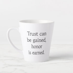 Latte Caneca de Café Trust & Honor